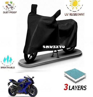 smwzxyu Waterproof Two Wheeler Cover for Yamaha(YZF R1, Black)