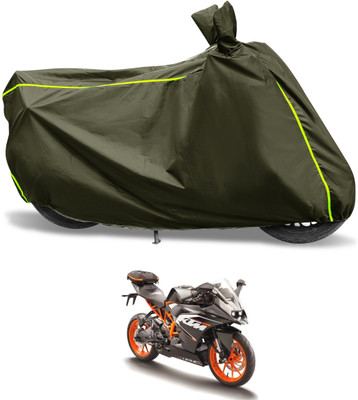 Euro Care Waterproof Two Wheeler Cover for KTM(RC 200, Green)