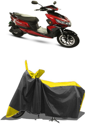 SUGASHRI Waterproof Two Wheeler Cover for Okinawa(i-Praise, Yellow, Black)