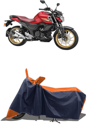 SUGASHRI Waterproof Two Wheeler Cover for Yamaha(FZ S FI New BS6, Orange, Blue)