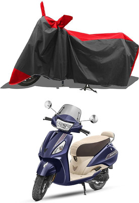 AutoGalaxy Waterproof Two Wheeler Cover for TVS(Jupiter, Red, Black)