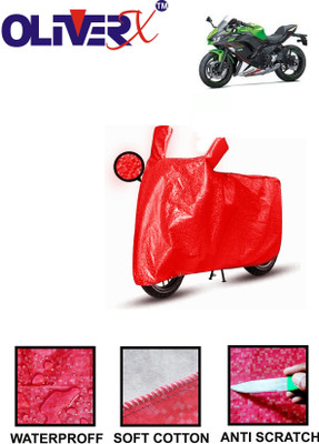 OliverX Waterproof Two Wheeler Cover for Kawasaki(Ninja 650, Red)