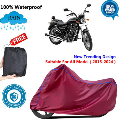 AUTOCAD Waterproof Two Wheeler Cover for Royal Enfield(Thunderbird 500, Maroon)