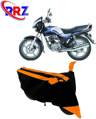 RRZ Waterproof Two Wheeler Cover for TVS(Victor Edge, Black, Orange)