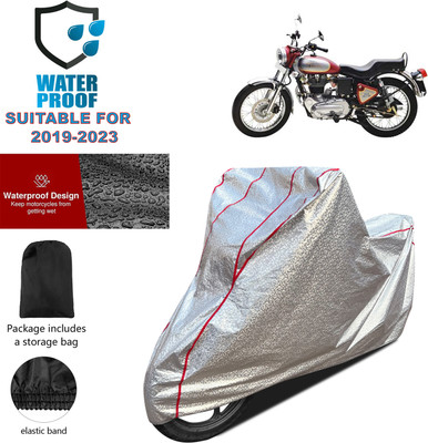 PAGORA Waterproof Two Wheeler Cover for Royal Enfield(Electra 5S, Silver)