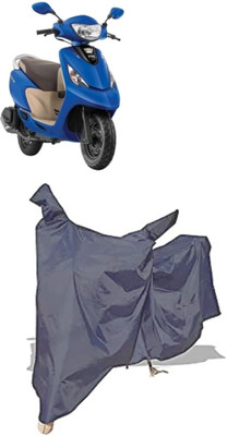 Amexride Two Wheeler Cover for TVS(Scooty Zest 110 BS6, Grey)