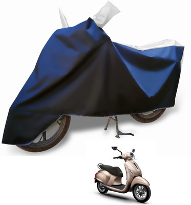 Euro Care Waterproof Two Wheeler Cover for Bajaj(New Chetak, Silver)