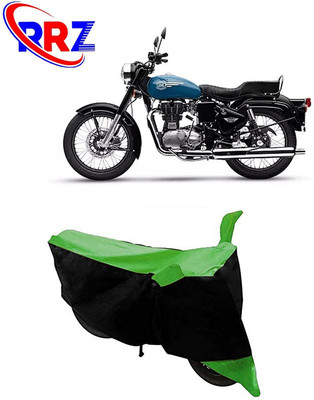 RRZ Waterproof Two Wheeler Cover for Royal Enfield(Bullet, Black, Green)