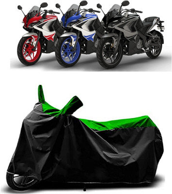 VESMEI Two Wheeler Cover for Bajaj(Pulsar SS400, Green)