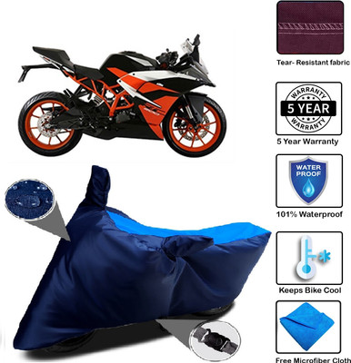 MISSION COLLECTION Waterproof Two Wheeler Cover for KTM(RC 390, Blue)