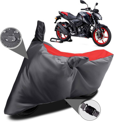 smwzxyu Waterproof Two Wheeler Cover for TVS(Apache RTR 160 4V, Grey, Red)