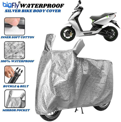 BigFly Waterproof Two Wheeler Cover for Ather(450 X, Silver)