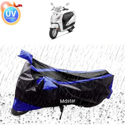 Mdstar Waterproof Two Wheeler Cover for TVS(Jupiter, Blue, Black)