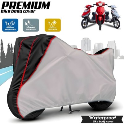 Mwiss Waterproof Two Wheeler Cover for Hero(Electric Cruz, Silver, Black)