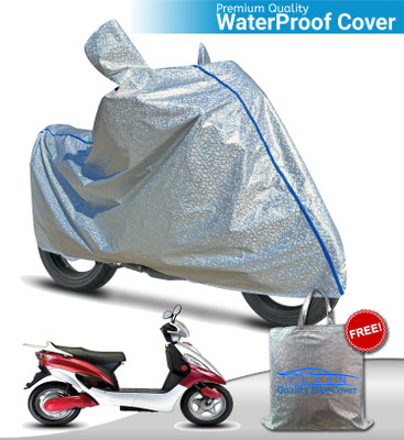 OliverX Waterproof Two Wheeler Cover for Hero Electric(Electric Maxi, Silver)