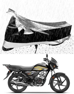 Genipap Two Wheeler Cover for Honda(CD 110 Dream, Silver, Black)