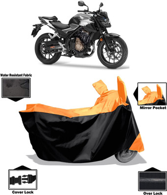 Amexride Two Wheeler Cover for Honda(CB500F, Orange)