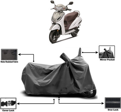 Amexride Two Wheeler Cover for Honda(Activa 5G, Grey)