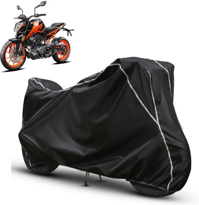 OliverX Waterproof Two Wheeler Cover for KTM(Duke 200, Black, White)