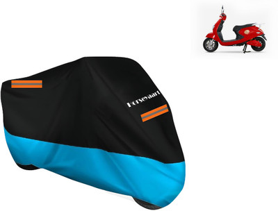 Horseyaart Waterproof Two Wheeler Cover for Techo Electra(Emerge, Blue)