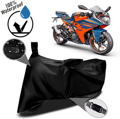 ROYAL AUTO MART Waterproof Two Wheeler Cover for KTM(RC 390, Black)