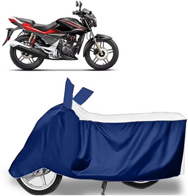 AUTO PEARL Two Wheeler Cover for Hero(CBZ Extreme, White, Blue)