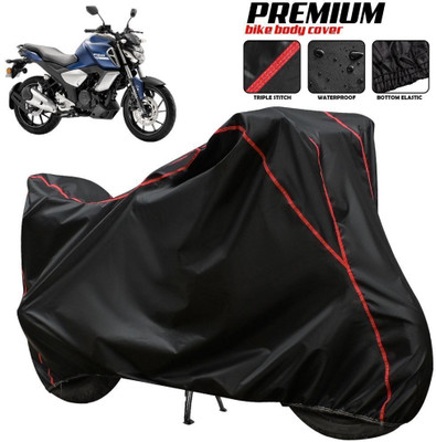 xodi Waterproof Two Wheeler Cover for Yamaha(FZ S V3 BS6, Black, Red, Multicolor)