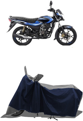 SUGASHRI Waterproof Two Wheeler Cover for Bajaj(Platina 110 H-Gear BS6, Grey, Blue)
