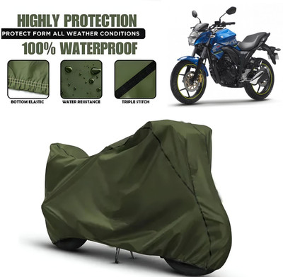 Starvin Waterproof Two Wheeler Cover for Suzuki(Gixxer, Green, Black)