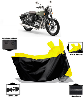 Amexride Two Wheeler Cover for Royal Enfield(Classic 350, Yellow)