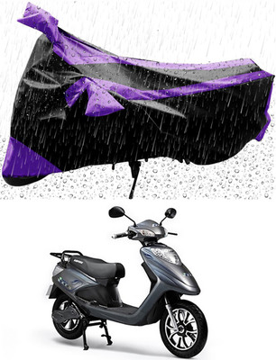 Mdstar Waterproof Two Wheeler Cover for Ampere(V 48, Purple, Black)