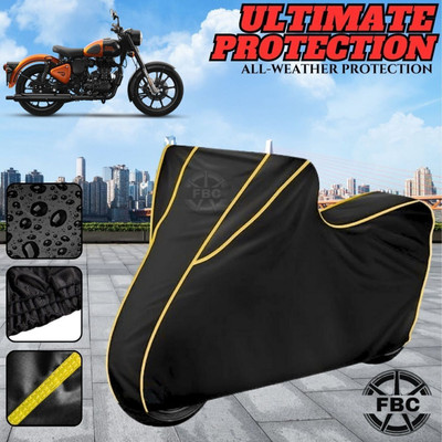 FBC Waterproof Two Wheeler Cover for Royal Enfield(Bullet, Black)