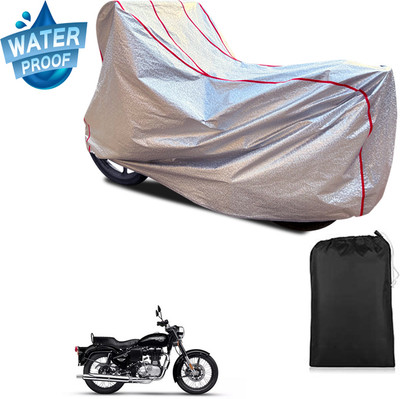 PAGORA Waterproof Two Wheeler Cover for Royal Enfield(Bullet 350 Twinspark, Silver)