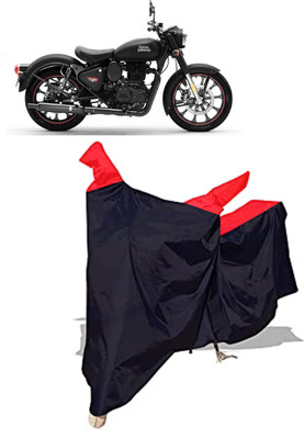 Amexride Two Wheeler Cover for Royal Enfield(Classic Stealth Black BS6, Black)