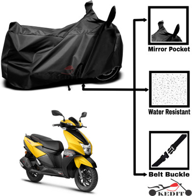 KEDIT Two Wheeler Cover for TVS(Ntorq 125, Black)