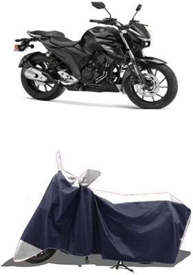 SUGASHRI Waterproof Two Wheeler Cover for Yamaha(FZ-25, White, Blue)