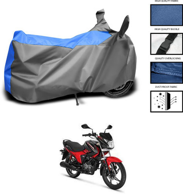 GOSHIV-car and bike accessories Waterproof Two Wheeler Cover for Hero(Glamour, Grey, Blue)
