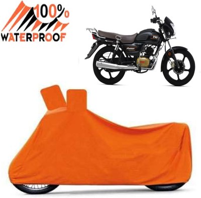 ROYAL AUTO MART Waterproof Two Wheeler Cover for TVS(Radeon, Orange)