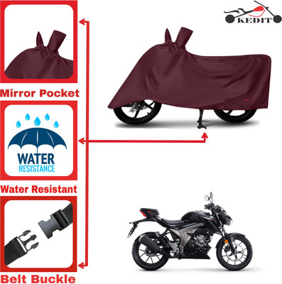 KEDIT Two Wheeler Cover for Suzuki(Gixxer 250, Maroon)