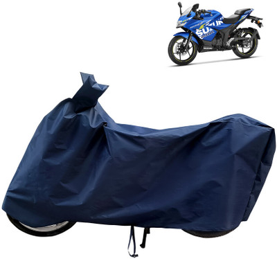 Horseyaart Waterproof Two Wheeler Cover for Suzuki(Gixxer, Blue)