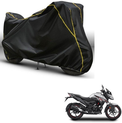 Love Me Two Wheeler Cover for Honda(X-Blade, Black, Yellow)