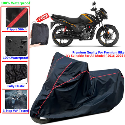 SThanaveX Waterproof Two Wheeler Cover for Hero(Glamour i3s BS6, Black)