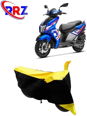 RRZ Waterproof Two Wheeler Cover for TVS(Ntorq 125, Black, Yellow)