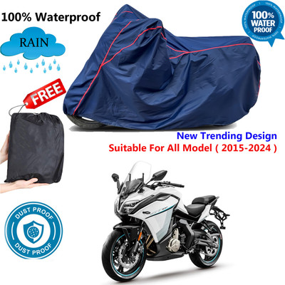 AutoGalaxy Waterproof Two Wheeler Cover for CFMoto(650GT, Blue, Red)