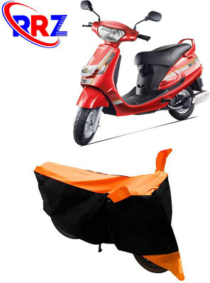 RRZ Waterproof Two Wheeler Cover for Mahindra(Duro 125, Black, Orange)