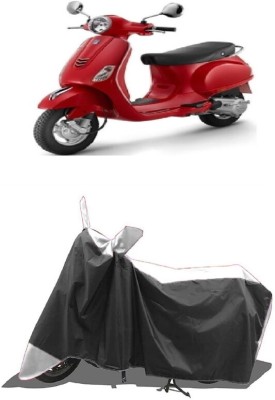 SUGASHRI Waterproof Two Wheeler Cover for Piaggio(Vespa LX, White, Black)