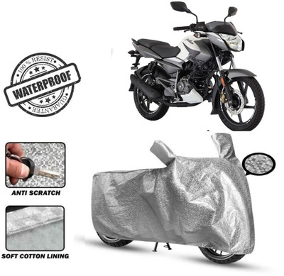Autoinnovation Waterproof Two Wheeler Cover for Bajaj(Pulsar NS125, Silver)