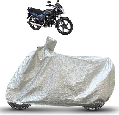 Caronix Waterproof Two Wheeler Cover for Hero(Passion Plus, Silver)