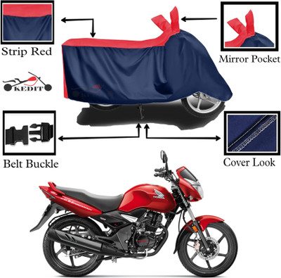 KEDIT Two Wheeler Cover for Honda(Unicorn, Red, Blue)
