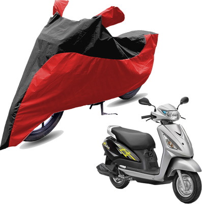 RiderShine Two Wheeler Cover for Suzuki(Swish 125, Red, Black)